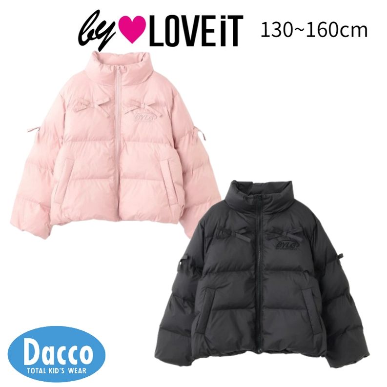 【10%OFF SALE セール】by LOVEiT バイラビット リボンタフタフェイクダウンJK(130/140/150/160cm) 7854370 子供服...