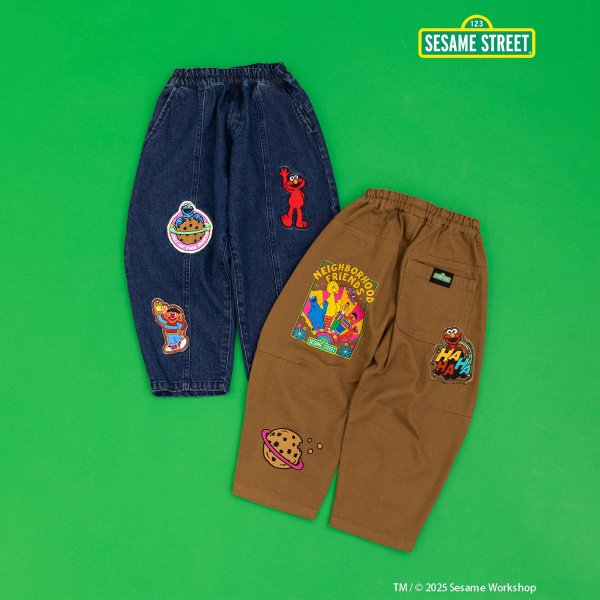 BREEZE ブリーズ セサミストリート ワッペンパンツ 10分丈 (80~140cm)J421735 子供服 キッズ ボトムス ..