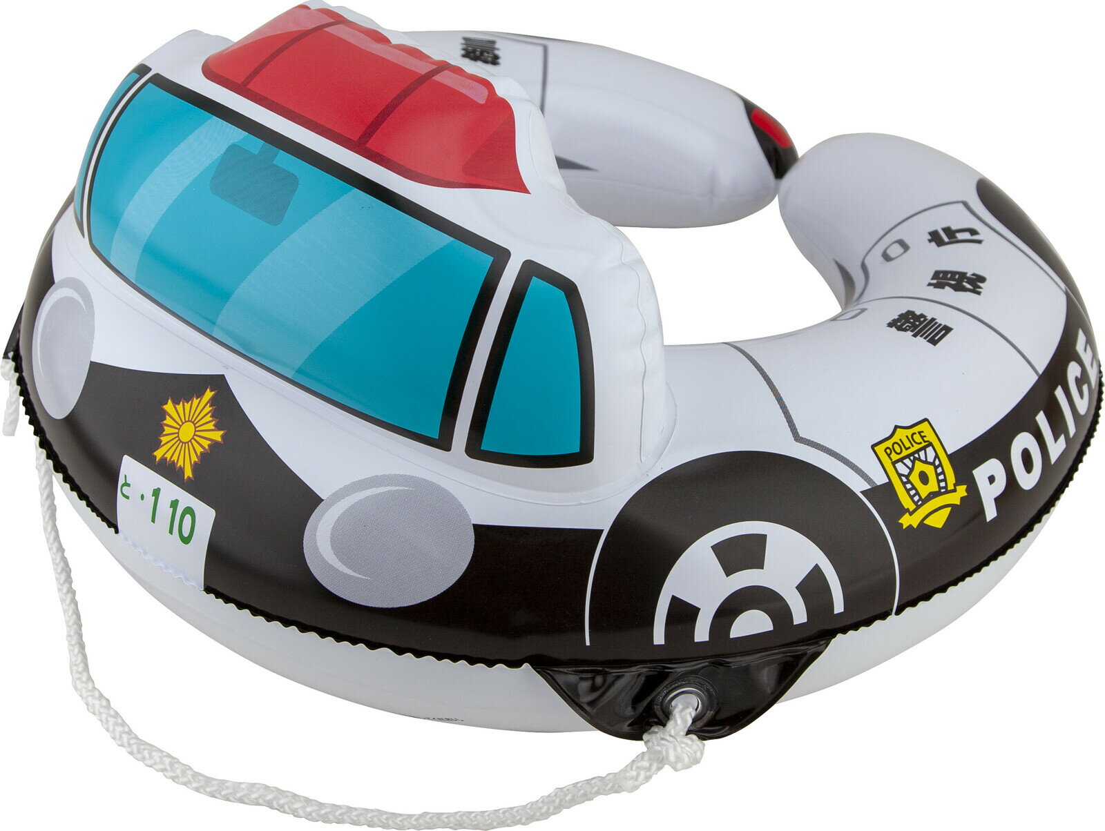 トミカ 浮き輪 パトロールカー ロープ付き 55cm 海 プール パトカー 浮き輪 うきわ フロート キッズ 子供 送料無料のサムネイル