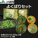 【JA鶴岡 公式】よくばりセット(冷凍だだちゃ豆2袋&アイスクリーム4個セット) だだちゃ豆 国産 山形 枝豆 冷凍 特産 おつまみ オリジナル アイス アイス...