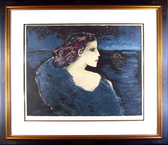 ジャン ピエール カシニョール リトグラフ 夜 1986