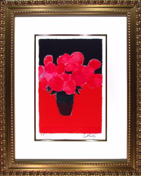 ベルナール カトラン リトグラフ 1995年 紫陽花