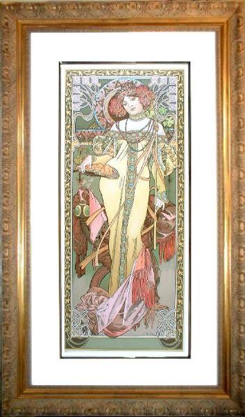 アルフォンス ミュシャ リトグラフ 秋1900Var.5 リクリーエーション ミュシャ財団の保証書付