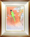 上村松篁 鳥花 木版画