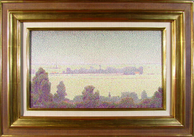 山田嘉彦 朝もや 油彩6M 1982