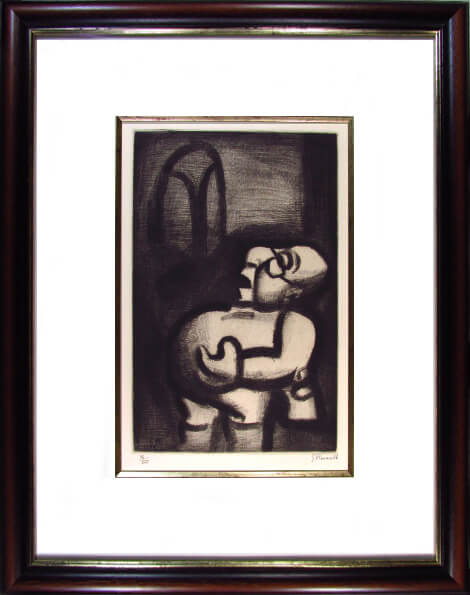 ジョルジュ ルオー 聖歌隊員 ユビュ親父の再生サイン入 銅版画 1928年 限定225部