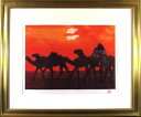 平山郁夫 シリア砂漠の夕 シルクロード古都幻想 銅版画 1979年 生前作 平山郁夫本人監修 版画