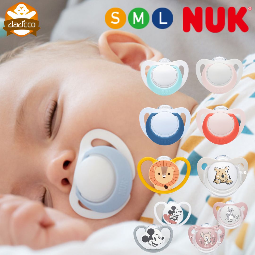 NUK おしゃぶり ベビー ジーニアス ヌーク 新生児 赤ちゃん s mサイズ いつから 0歳 いつまで 1歳 18ヶ月 消毒ケース付 正規品 シリコン スター 3ヶ月 6ヶ月 7ヶ月 8ヶ月 9ヶ月 10ヶ月 11ヶ月 …