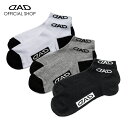 D.A.D ソックス モノトーン DAD ロゴ 3足組 スニーカーソックス 340603-37 靴下 SOCKS 車 DAD ギャルソン GARSON