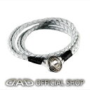 D.A.D ブレスレット SAC300 サークル/革紐 ホワイト クリスタル 車 DAD ギャルソン GARSON