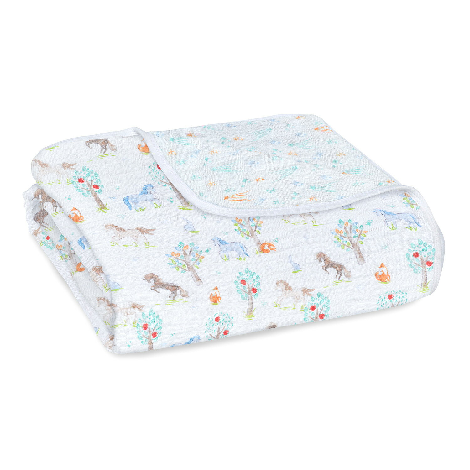 【予約】aden + anais エイデンアンドアネイ ブランケット イヤーオブザホース・うま | 2026年 コットン 干支シリーズ 午年 ギフト 出産祝い