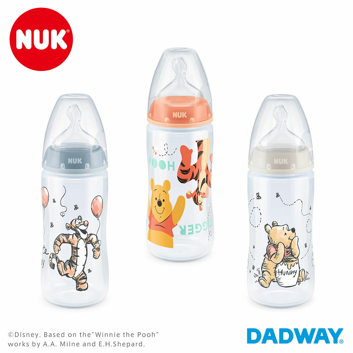 NUK ヌーク プレミアムチョイス ほ乳びん 300ml くまのプーさん オレンジ ティガー プー | 哺乳瓶 ベビー 赤ちゃん ディズニー かわい..