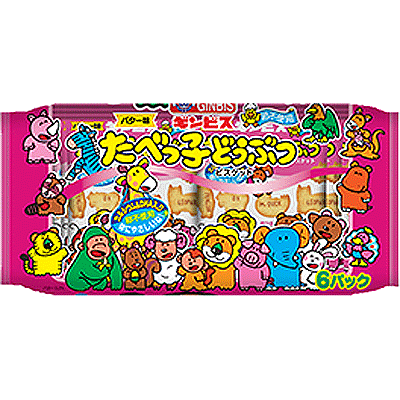 【送料無料】【ギンビス】たべっ子どうぶつ〈バター味〉6P（12袋入）のサムネイル