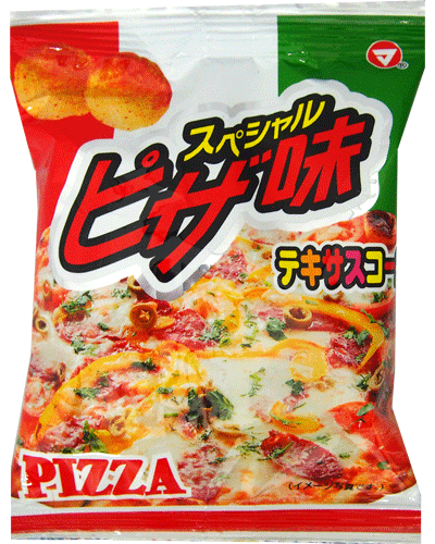 【松山製菓】テキサスコーン スペシャルピザ味（30袋入）　　｛大人買い　駄菓子屋　景品　子供会　おやつ　つかみどり　業務用　小袋　スナック菓子｝のサムネイル