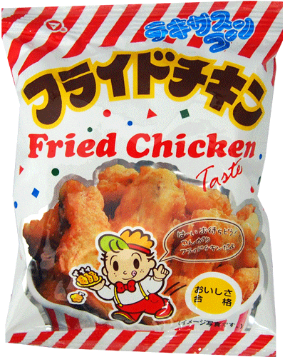 【松山製菓】テキサスコーン フライドチキン（30袋入）　　｛大人買い　駄菓子屋　景品　子供会　おやつ　つかみどり　業務用　小袋　スナック菓子｝のサムネイル