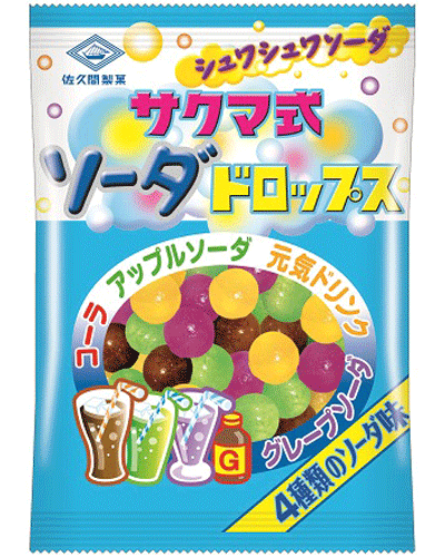 【佐久間製菓】サクマ式 ソーダドロップス100g（6袋入）のサムネイル