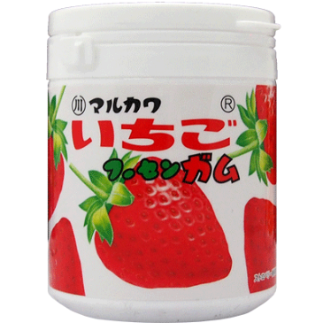 【丸川製菓】400円　いちごマーブル ボトルガム(6個入)　　　　　　｛駄菓子　駄菓子屋　だがし　容器入り　景品　おもしろ｝