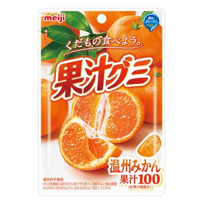 【明治】果汁グミ 温州みかん果汁100 54g 10袋入 