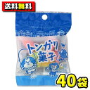 注意事項 北海道(税込660円)、沖縄(税込1100円)、離島へのお届けは、別途送料がかかります。 ご了解の確認が取れてからの出荷となりますので予めご了承ください。 他の商品と同梱はできません。他の商品を同時にご購入の時は別途送料がかかります。 不在・転居・住所情報間違いなどによる、当店への商品返送が発生した場合は、その費用をお客様へご請求させていただきます。 また再配送時は、新たに送料をご請求しますのでご了承ください。 商品詳細 メーカー 坂製菓　 入数 40袋入　 内容量 1袋／4個　 サイズ 1袋／98×128×26mm　　 商品説明 懐かしいソフトクリーム型のソフト菓子が小袋に4個入言っています。 坂製菓の4個トンガリ菓子は、昭和の駄菓子屋を彷彿とさせるレトロな魅力を持ち合わせたお菓子です。 懐かしさと美味しさをギュッと詰め込んだ、砂糖菓子の愛らしいとんがり帽子の形をしています。 子供会やイベントでの配布にも最適で、大人買いや箱買いにもぴったり。 アイスコーンのような形状が、食べる楽しさを一層引き立てます。 なつかしい味わいは、大人の方にも子供の頃の甘い記憶を呼び覚ますでしょう。 おやつの時間を特別なものに変える坂製菓のトンガリ菓子で、日常に小さな幸せを加えてみませんか。 ご注文前に必ずご確認ください パケージデザイン等は予告なく変更する場合があります。 パッケージデザインが異なる場合でも返品、交換の対応は不可となります。　 ラッピングサービスは有償・無償にかかわらずおこなっておりません。ご了承ください。　 ご注文後のお客様都合による「ご注文商品の変更」「ご注文数の変更」「送り先住所の変更」はできません。