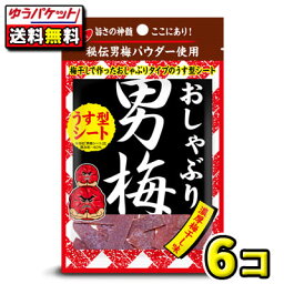 【ポスト投函・メール便】【全国送料無料】ノーベル製菓　おしゃぶり男梅うす型シート10g（6個）