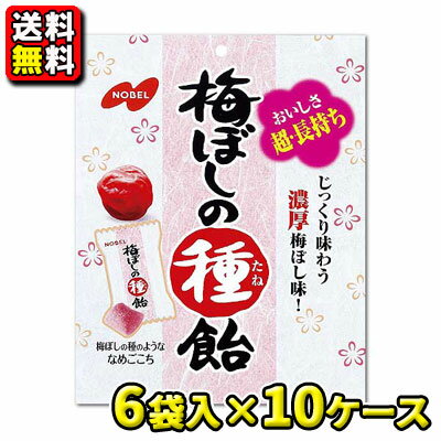 【送料無料】【ノーベル製菓】30g 梅ぼしの種飴（6袋入×10ケース）の商品画像