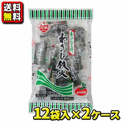 【送料無料】【植垣米菓】わさび鉄火40g（12袋入×2ケース