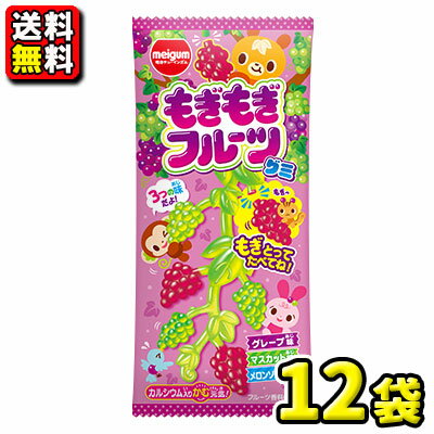 【送料無料】【明治チューインガム】もぎもぎフルーツグミ（12コ入）