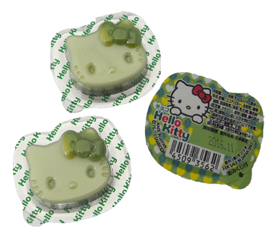 【丹生堂本舗】ハローキティレリーフチョコ〈抹茶〉（50個入）　　　　　　　　　　{だがし　駄菓子屋　サンリオ　景品　バレンタイン｝のサムネイル