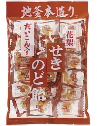 【井関食品】地釜本造り いせきのど飴〈だいこん入りかりんのど飴〉100g（10袋入）