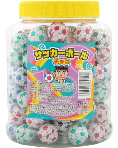 【やおきん】10円　サッカーボールチョコ（100個入）　　　｛駄菓子屋　だがし　チョコレート　バレンタイン｝