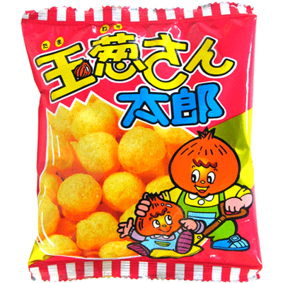 【菓道】［小袋］玉葱さん太郎15g(30袋入)　　　　　　　　　｛駄菓子　だがし　お菓子　おやつ　スナック菓子　小袋　子供会　つかみどり　ばらまき　詰合せ　業務用　まとめ買い｝のサムネイル
