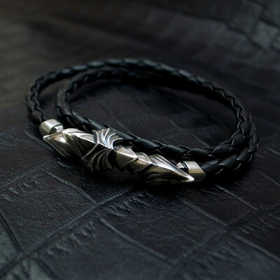 樂天商城 - 送料無料 レザーブレス 2重巻 網革 料無料 ギフト 人気 おしゃれ カジュアル オリジナル ハンドメイド 925 ドメスティック ブレスレット 男性 ドメスティック 国産 ブランド ARMORD.four・ディーフォー DF-024B