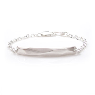 【メール便!送料無料※指定日・代引き・ギフト不可】名入れ 刻印 シルバーブレス レディス プレート チェーンブレス 人気 ギフト オリジナル ハンドメイド 腕輪...