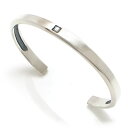 キュービックジルコニア バングル メンズ ブレス シルバー 925 銀製 オリジナル ハンドメイド ギフト おしゃれ シンプル カジュアル 国産 ドメスティック...