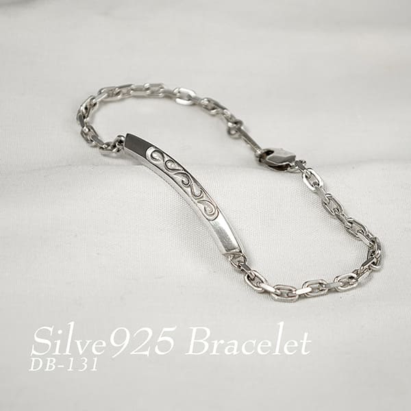 【メール便!送料無料※指定日・代引き・ギフト不可】 唐草 シルバーブレス レディス プレート チェーンブレス 人気 ギフト オリジナル ハンドメイド 腕輪 92...