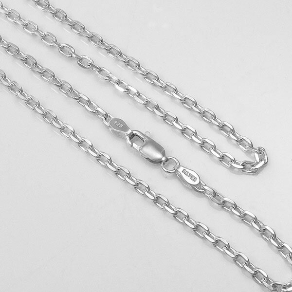 【メール便!送料無料※指定日・代引き・ギフト不可】角小豆チェーン 鏡面 40cm DC-009