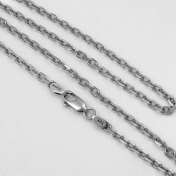 【メール便!送料無料※指定日・代引き・ギフト不可】角小豆チェーン イブシ仕上げ 40cm DC-009IVC