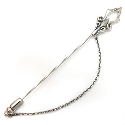 【メール便!送料無料※指定日・代引き・ギフト不可】 ラペルピン ストールピン チェーン シルバー 銀製..