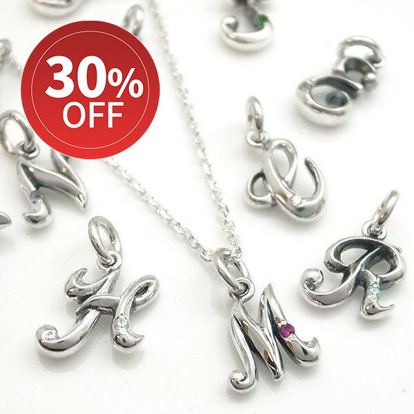 Sapphire - 【スーパーセール期間30％OFF】【メール便！】ペンダント イニシャル 誕生石 シルバー チェーンの長さが選べる レディス ギフト 人気 おしゃれ カジュアル 天然石 オリジナル ハンドメイド ドメスティック 国産 ブランド ダグダート DAgDART DG-080