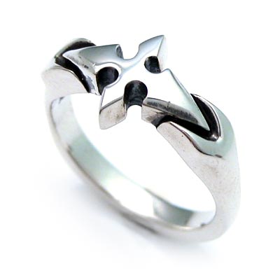 樂天商城 - 【メール便！送料無料※指定日・代引き・ギフト不可】 シルバーリング レディス 刻印 名入れ クロス 十字架 銀製 5号 6号 7号 8号 9号 10号 11号 12号 13号 14号 15号 16号 17号 女性 指輪 銀製 オリジナル ハンドメイド 星 スター DAgDART・ダグダート DR-088