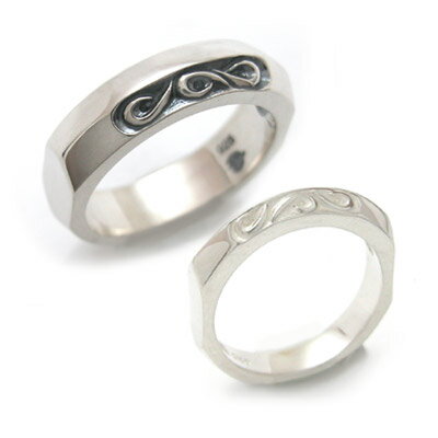 ペアリング リング 刻印 ペア 名入れ シルバー ハート アラベスク 唐草 指輪 シンプル ペアアクセサリー シルバーリング 送料無料 プレゼント 誕生日プレゼント レディース メンズ クリスマス DAgDART ダグダート Prece DR-294 DR-295 【楽ギフ_包装】 971292
