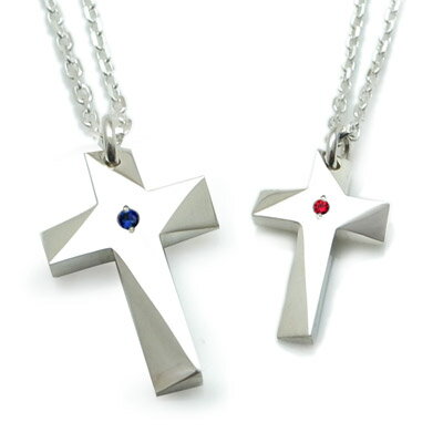 ペアネックレス ネックレス 天然石 ペア シルバー ペアペンダント ペンダント クロス シンプル ペアアクセサリー 送料無料 プレゼント ギフト おしゃれ 人気...