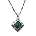 ブラックパール 天然真珠 ペンダント ネックレス チェーン シルバー925 メンズ ユニセックス ハンドメイド ギフト プレゼント 誕生日 大人アクセ お祝い ...