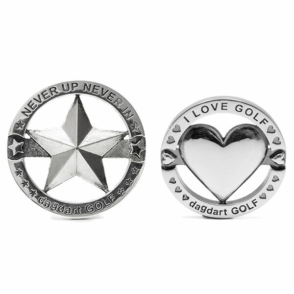 ゴルフマーカー 2枚セット ハート 星 スター 名入れ ハート シルバー925 ギフト プレゼント 母の日 父の日 最適 還暦 退職 誕生日 お祝い ゴルファー マーカー コンペ ラウンド用品 ゴルフ用品 オリジナル ボールマーカー ペア 刻印 銀製 贈答品 記念品 景品 MS-057-058