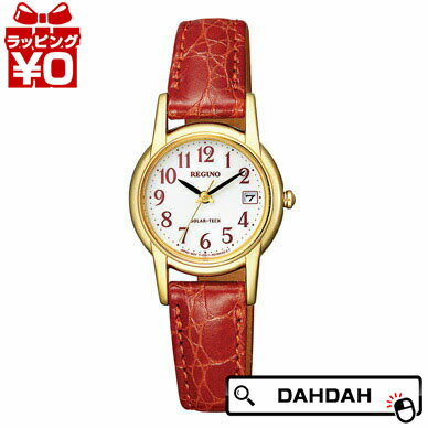 メーカー：CITIZEN シチズン REGUNO レグノ製品名：KH4-823-90JANコード：4974375461741説明1：キャリバー：E011［R006452］　精度：±15秒/月　光発電：6ヶ月説明2：防水性能：日常生活防水　説明3：ケース：ステンレス　ガラス：クリスタルガラス　表面処理：金色めっき説明4：バンド：（材）カーフ　(幅)12.0・説明7：ソーラーテック　レディース　ストラップ　カレンダー付き　アラビア数字文字盤　スタンダード　皮バンド　ゴールドメーカー希望小売価格はメーカーカタログに基づいて掲載していますKH4-823-90 CITIZEN シチズン REGUNO レグノ レディース 腕時計 おしゃれ かわいい 高校生 学生 就活