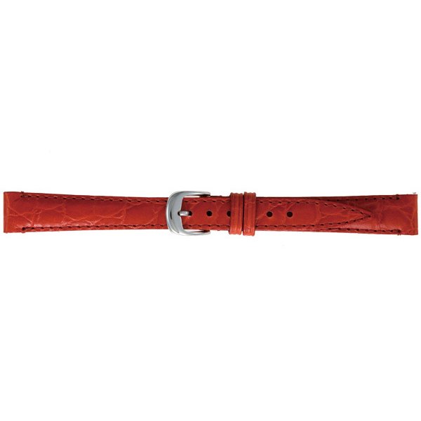 乐天商城 - 【10％OFFクーポン利用で】BKE007RI BAMBI LEATHER バンビ レザー 赤 レッド 腕時計用 革バンド 送料無料