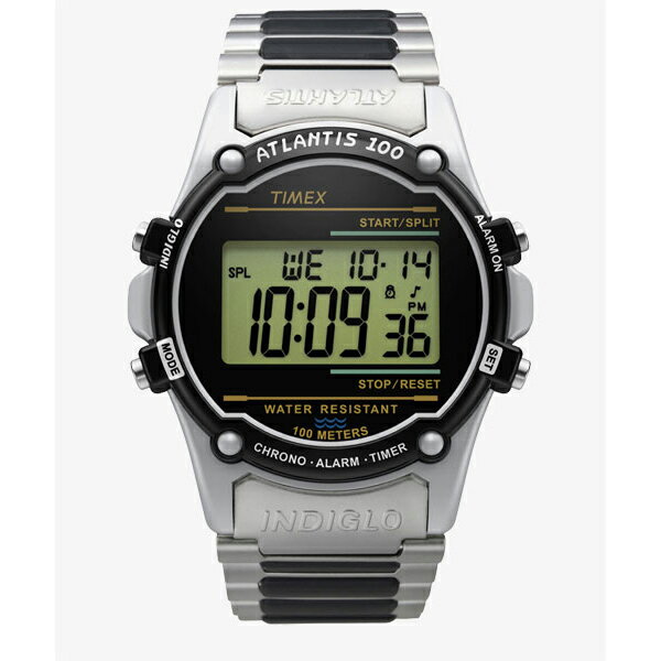 【10%OFFクーポン利用で】TIMEX タイメックス アトランティス100 シルバー デジタル TW2U31100 メンズ 腕時計 国内正規品 送料無料