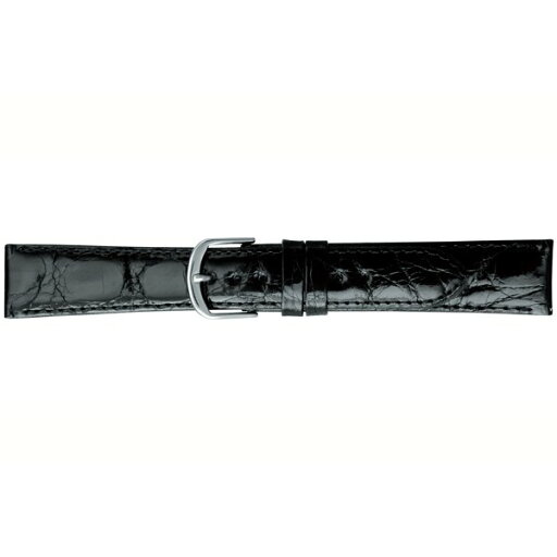 MIMOSA(ミモザ) 時計バンド RA型押ワニ 19mm ダークブラウン (美錠:銀) CRA-B19