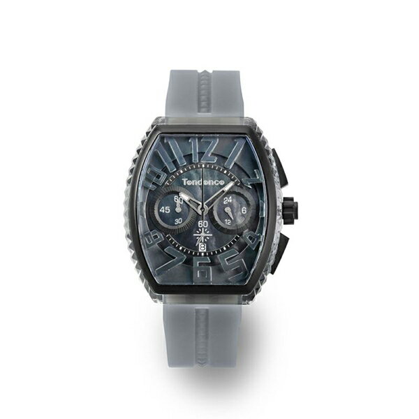 Tendence テンデンス グレー ブラック スケルトンバンド TY860003 メンズ 腕時計 国内正規品 送料無料
