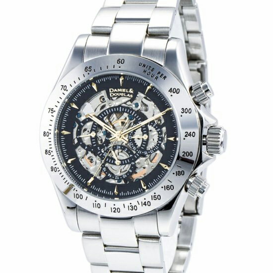 【10％OFFクーポン利用で】DANIEL&DOUGLAS ダニエルダグラス 機械式 DD8802-BKGD メンズ 腕時計 国内正規品 送料無料